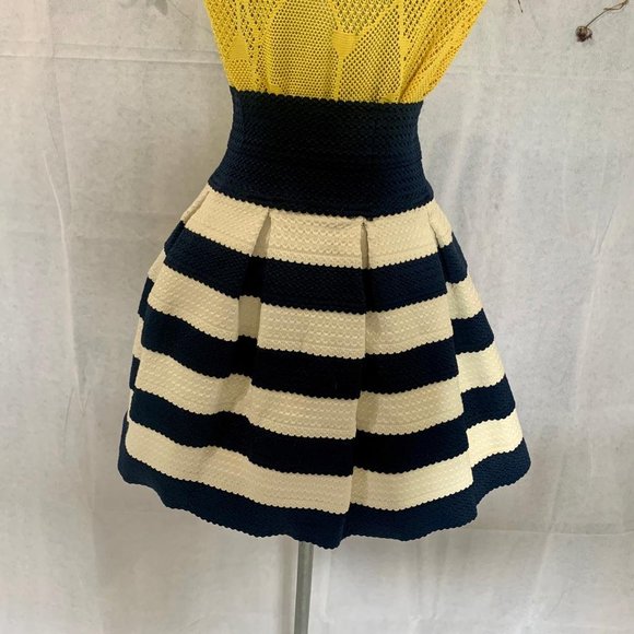 🔴 Marine Blue Spandex Mini Skirt - Picture 2 of 6